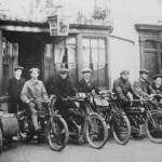 AOS P 0699 Spalding Bikers outside Red Lion Market Place