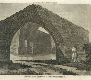 AOS P 1513 Crowland Bridge In Lincolnshire Old Engraving1795