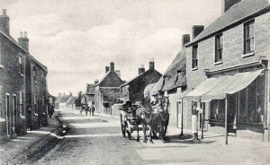 AOS P 1556 church st deeping st james year unknown.Drapers/Grocers of Chatteris born Frank Wilderspin on the right