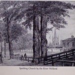 AOS P 1452 Spalding Parish Church and bridge over Welland