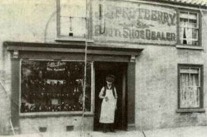 AOS P 1753 Sprotberry, boot & shoe dealer. This shop stood where Laddies now is. holbeach