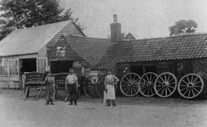 AOS P 1680 blacksmith and wheelwrights shop, sarecens head 1900s. george rowley,john slator,john bailey
