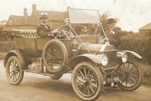 AOS P 3066 W h brand garage proprietor of whaplode drove, driving a model t ford 1920s