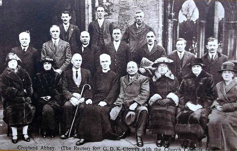 Croyland Abbey Rector Rev G.D.K Clowes & the Church Council 1926